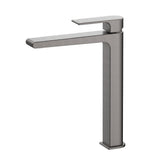 Beki Tall Basin Mixer in Gunmetal - close-up detail view