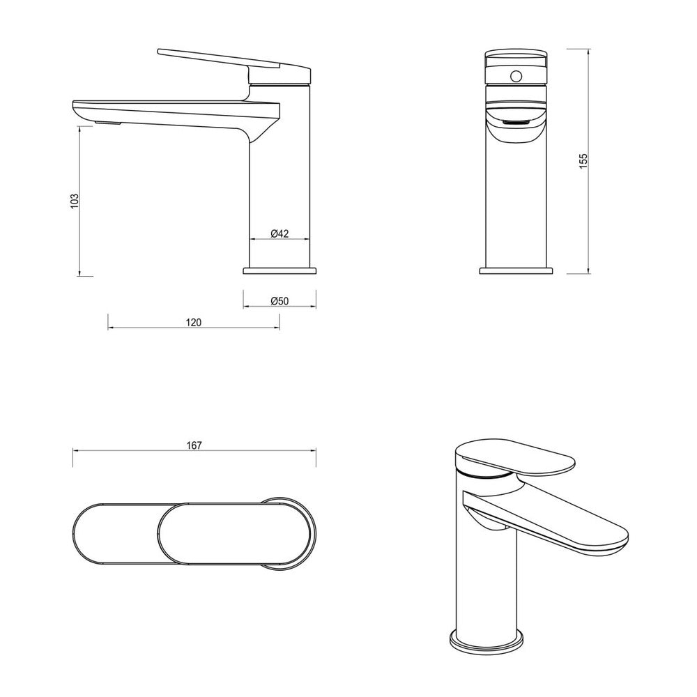 Lantra Basin Mixer - Chrome