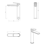 Lantra Tall Basin Mixer - Chrome