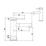 Mica Basin Mixer Straight - Chrome