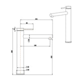 Mica Tall Basin Mixer Straight - Chrome