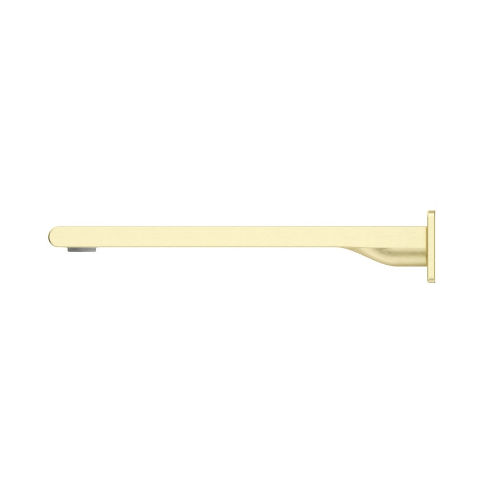 Beki Bath Spout in French Gold - finish and profile close-up