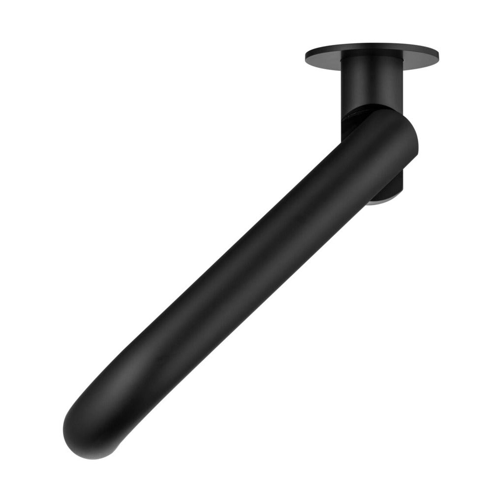 Mica Swivel Bath Spout - Curved - Black