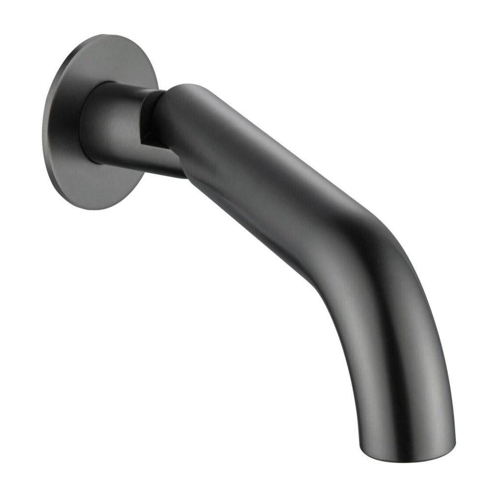 Mica Swivel Bath Spout - Curved - Gunmetal