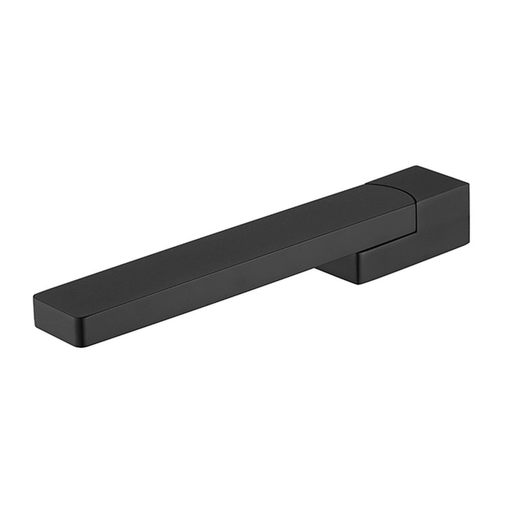 Cresta Swivel Bath Spout in Black - close-up detail view