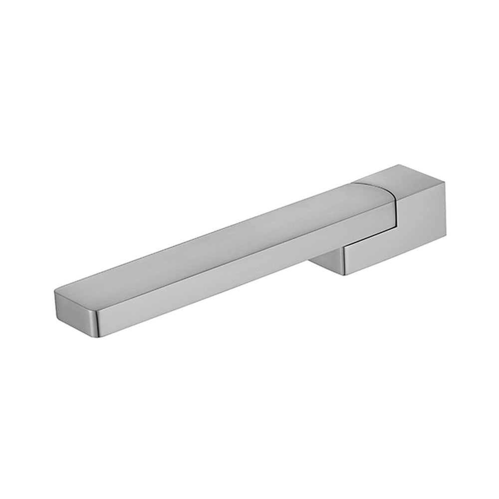 Cresta Swivel Bath Spout in Brushed Nickel - side profile view