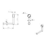 Mica Care Addon Toilet Paper Holder - Chrome