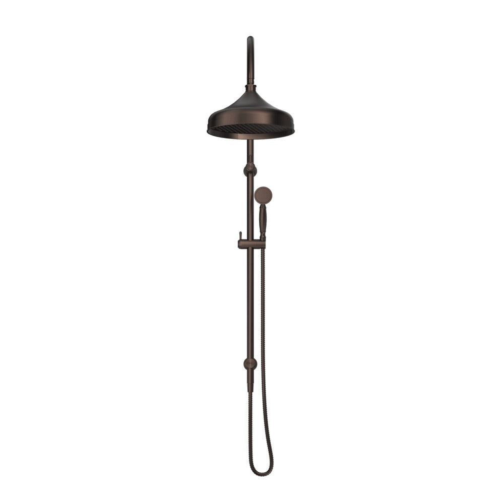 Mica Heritage Dual Shower Rail - Dusk Bronze