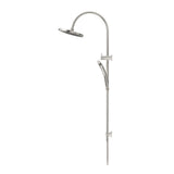 Mica Gooseneck Dual Shower Rail - Brushed Nickel