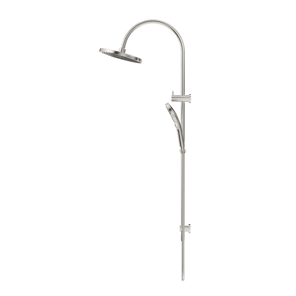 Mica Gooseneck Dual Shower Rail - Brushed Nickel