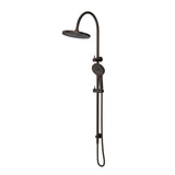 Mica Fluted Gooseneck Dual Shower Rail