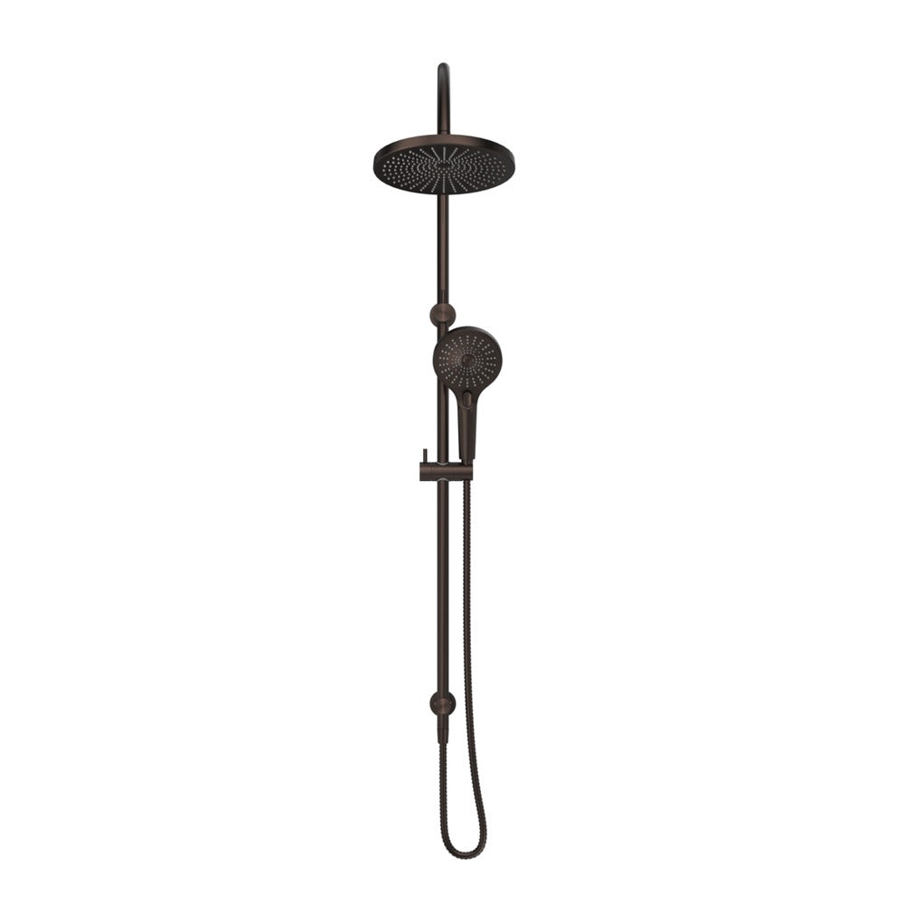 Mica Gooseneck Dual Shower Rail - Dusk Bronze