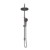 Mica Gooseneck Dual Shower Rail - Gunmetal