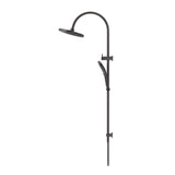 Mica Gooseneck Dual Shower Rail - Gunmetal