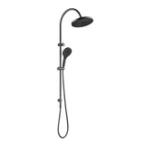 Mica Fluted Gooseneck Dual Shower Rail in Gunmetal - alternative product view