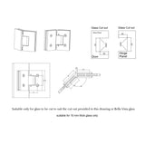 Shower Screen Hinge 135 Degrees - Chrome
