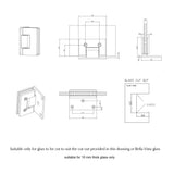 Shower Screen Hinge - Glass To Wall - Chrome