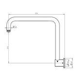 Mica Heritage Gooseneck Shower Arm - Chrome