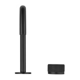 Mica Fluted Gooseneck Hob Basin Mixer Set - Black