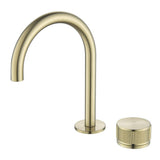 Mica Fluted Gooseneck Hob Basin Mixer Set