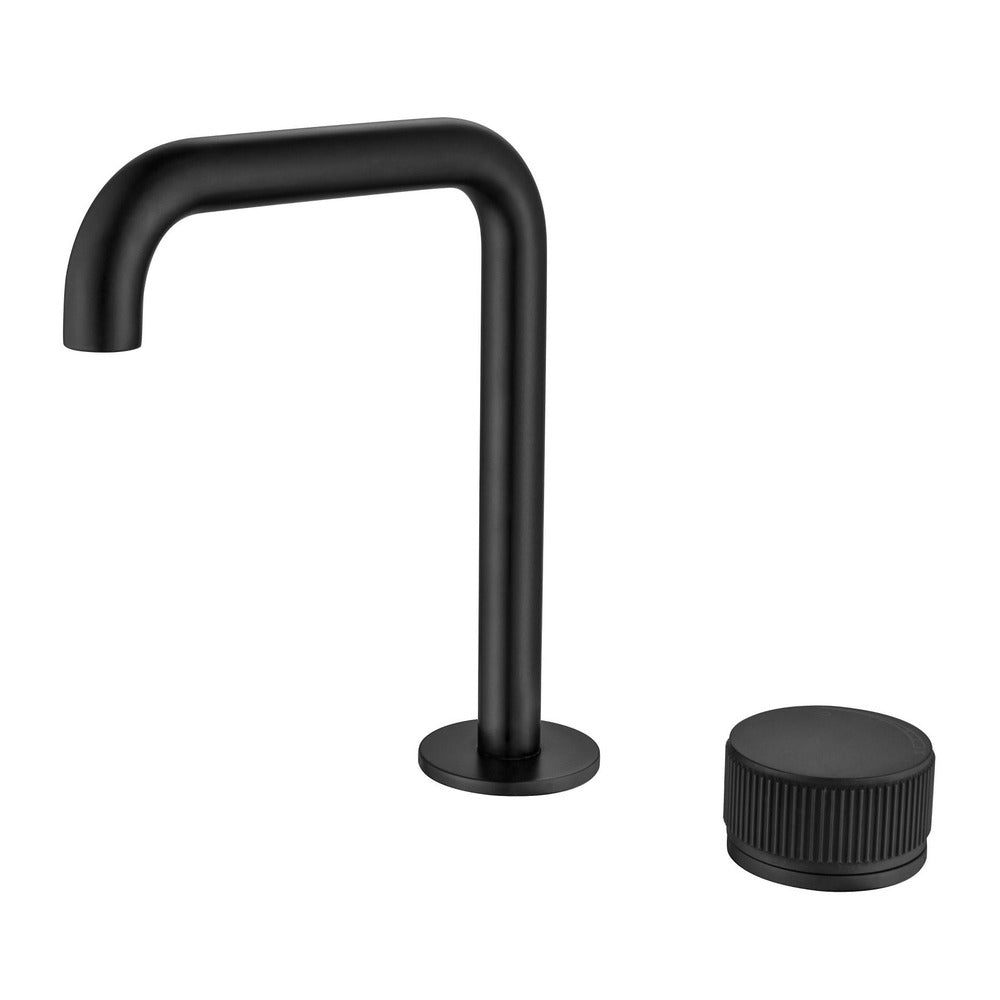 Mica Fluted Soft-Square Hob Basin Mixer Set
