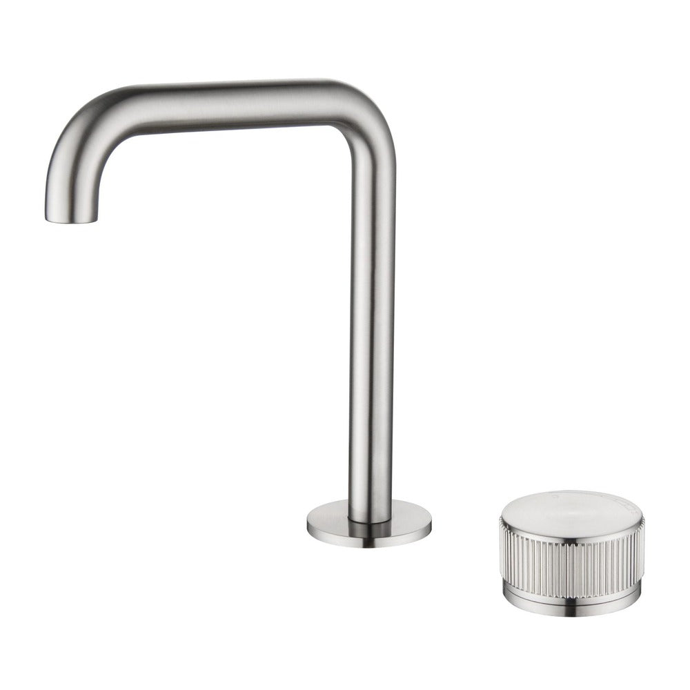Mica Fluted Soft-Square Hob Basin Mixer Set