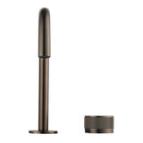 Mica Fluted Soft-Square Hob Basin Mixer Set - Dusk Bronze