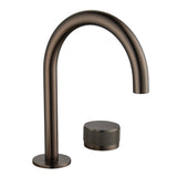 Mica Fluted Soft-Square Hob Basin Mixer Set - Dusk Bronze
