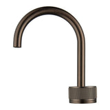 Mica Fluted Soft-Square Hob Basin Mixer Set - Dusk Bronze