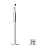 Mica Gooseneck Hob Sink/Basin Mixer Set - Brushed Nickel