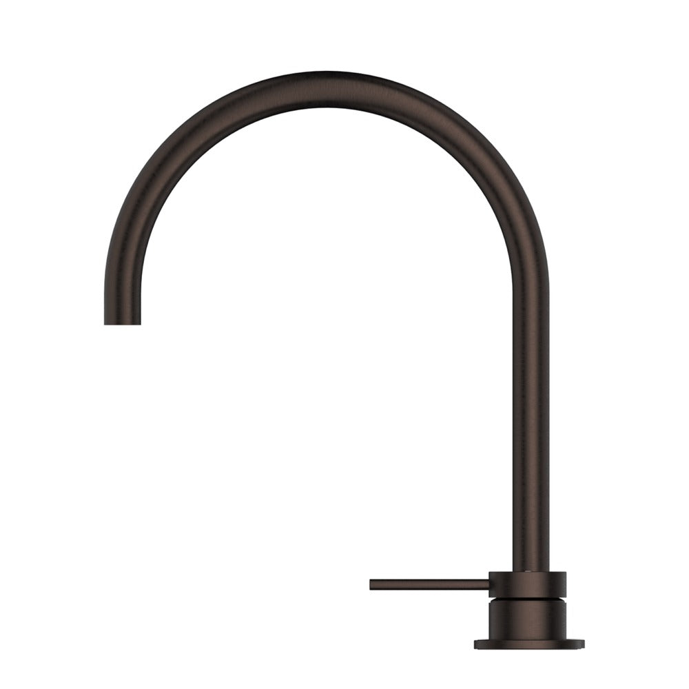 Mica Gooseneck Hob Sink/Basin Mixer Set - Dusk Bronze