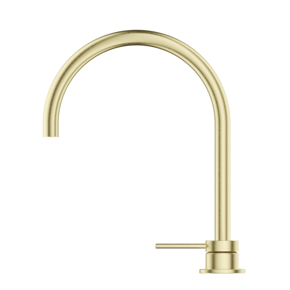 Mica Gooseneck Hob Sink/Basin Mixer Set - French Gold