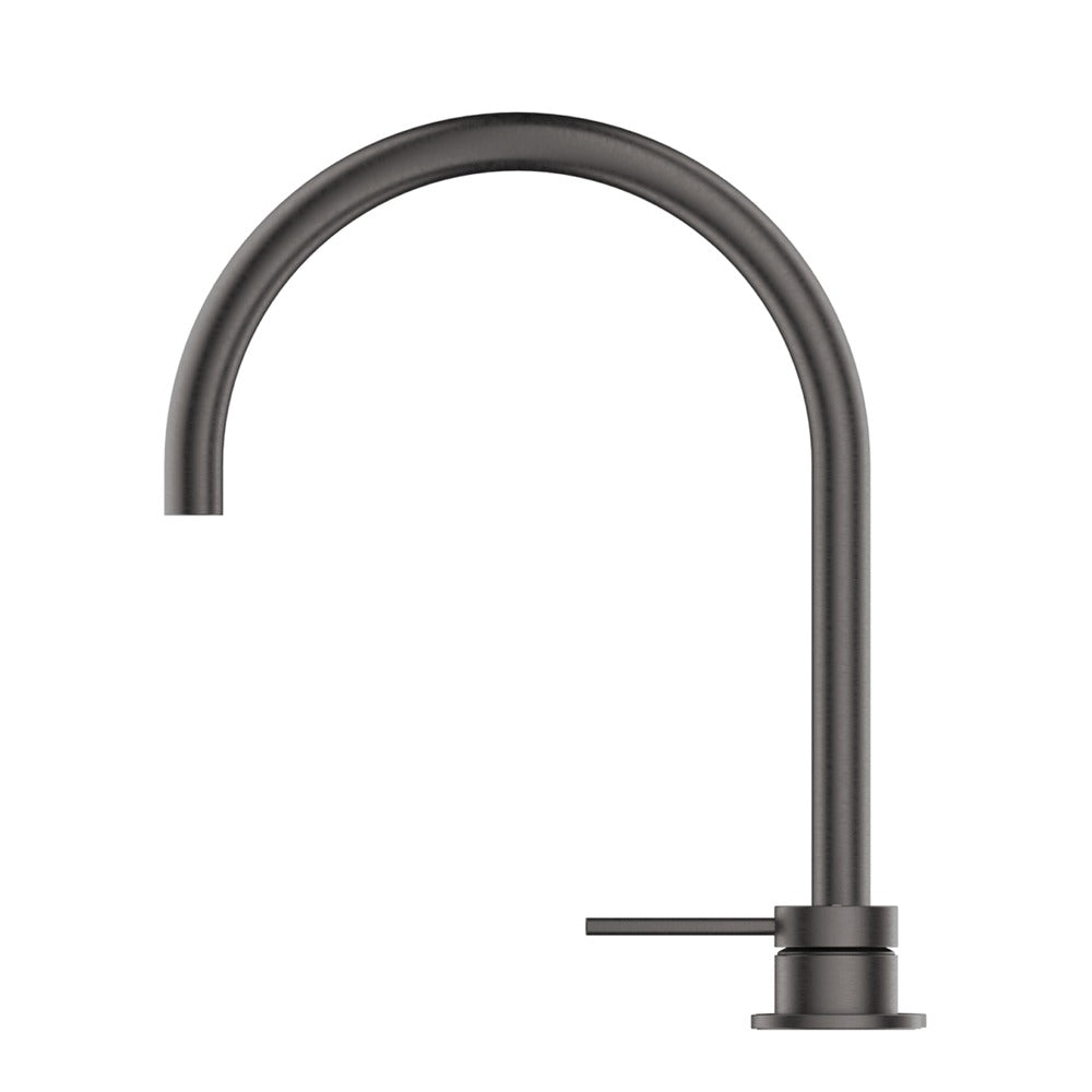 Mica Gooseneck Hob Sink/Basin Mixer Set - Gunmetal