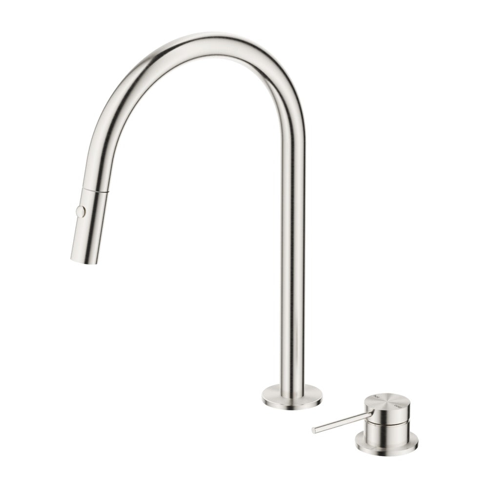 Mica Pull-Out Hob Mixer Set - Brushed Nickel