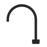 Mica Fluted Gooseneck Hob Sink/Basin Mixer Set - Black