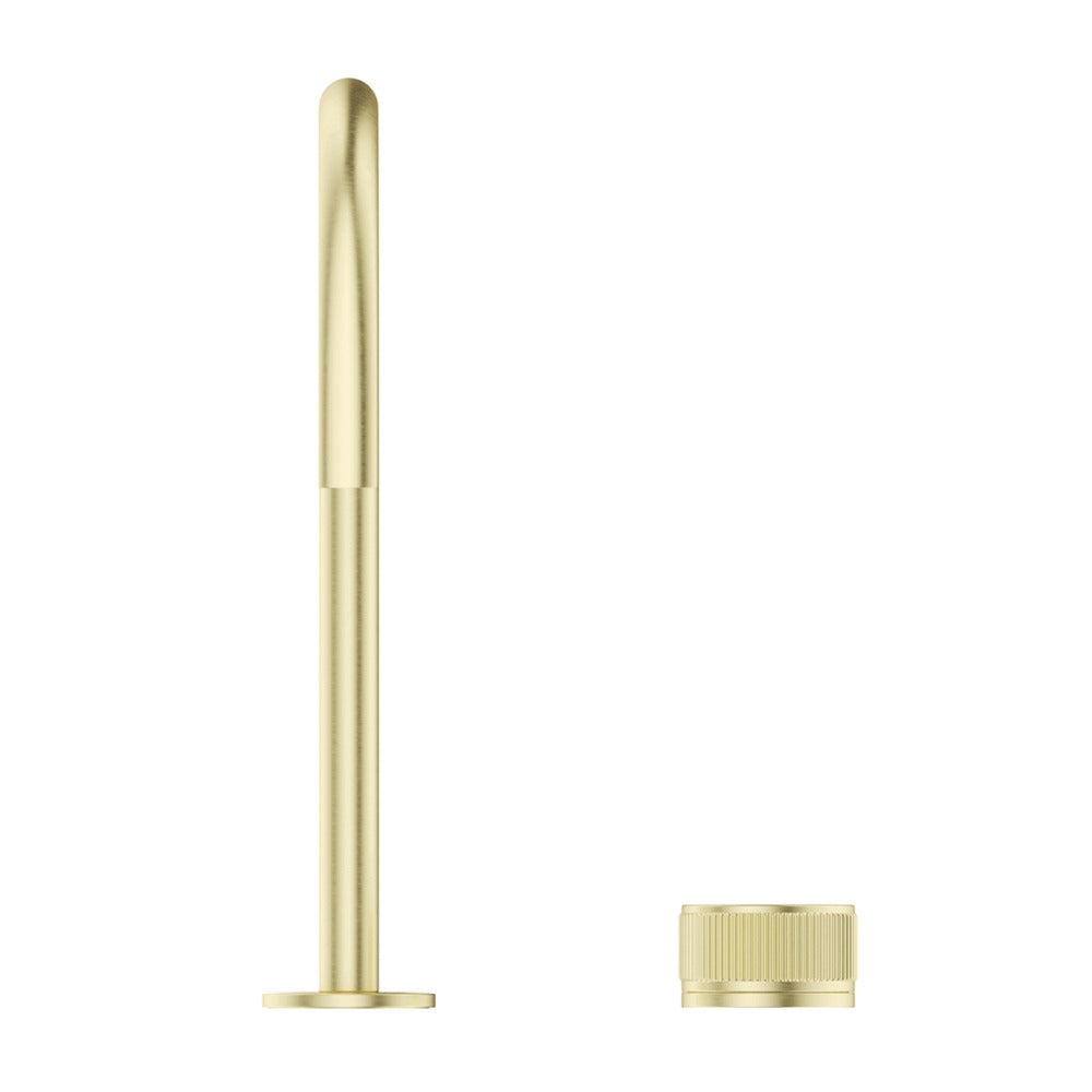 Mica Fluted Gooseneck Hob Sink/Basin Mixer Set - French Gold