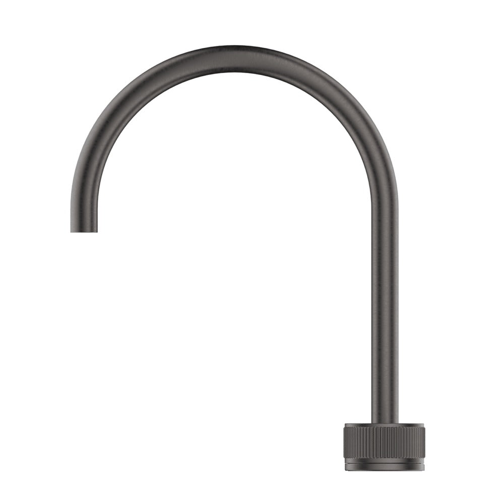 Mica Fluted Gooseneck Hob Sink/Basin Mixer Set - Gunmetal