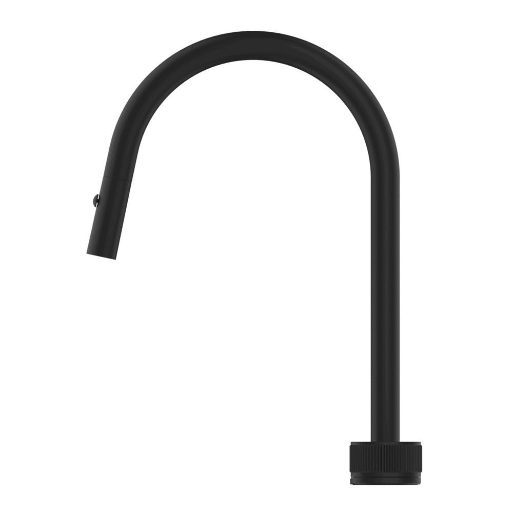 Mica Fluted Pull-Out Hob Mixer Set - Black