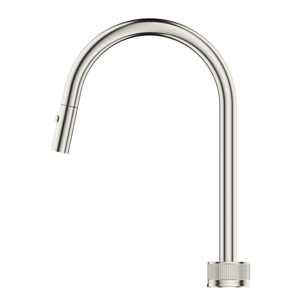 Mica Fluted Pull-Out Hob Mixer Set - Brushed Nickel