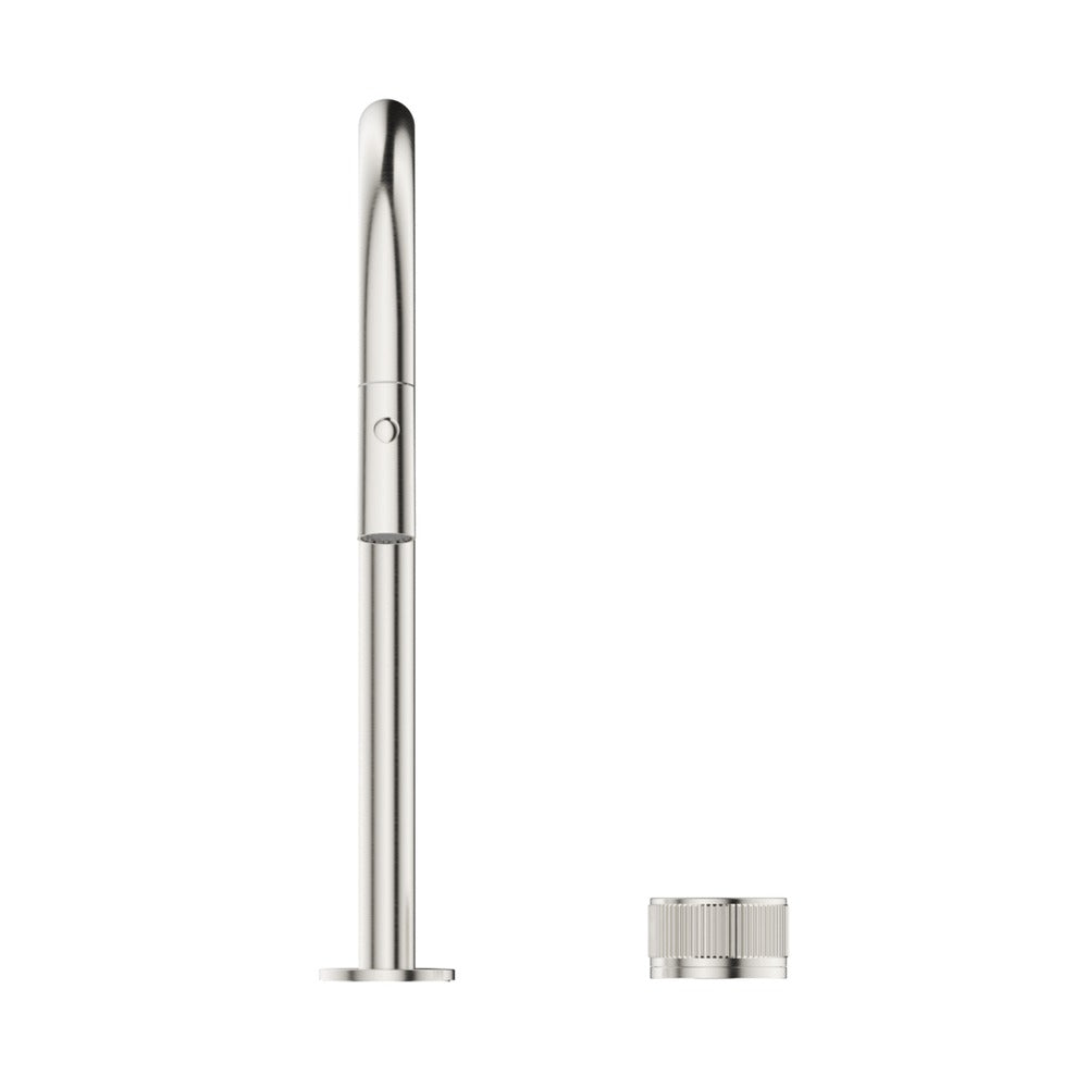 Mica Fluted Pull-Out Hob Mixer Set - Brushed Nickel