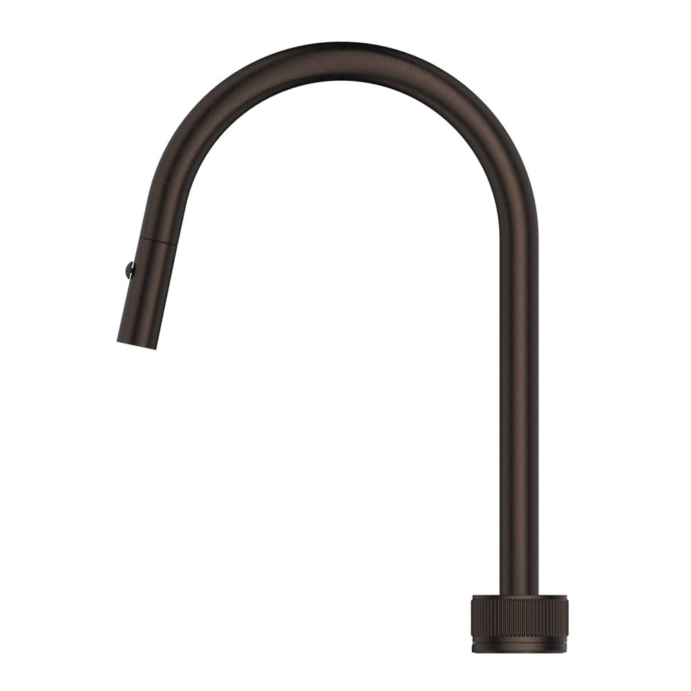 Mica Fluted Pull-Out Hob Mixer Set - Dusk Bronze