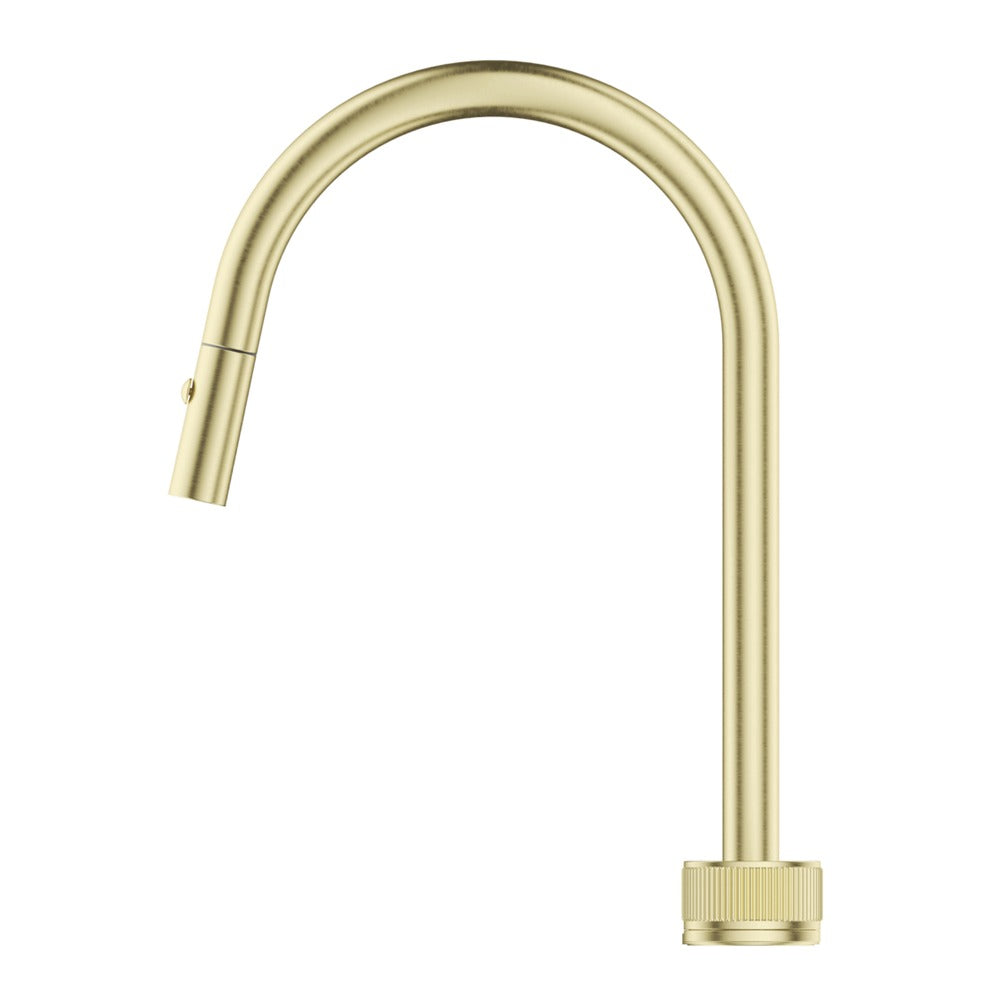 Mica Fluted Pull-Out Hob Mixer Set - French Gold
