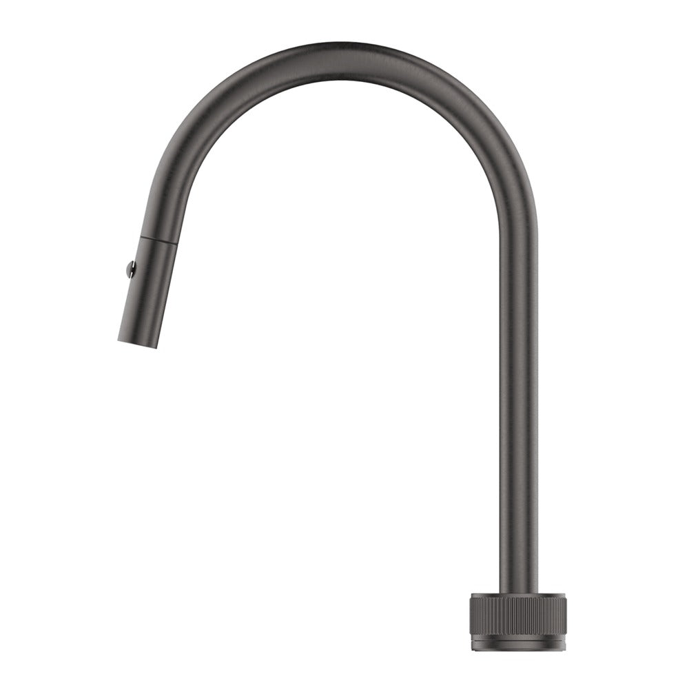 Mica Fluted Pull-Out Hob Mixer Set - Gunmetal