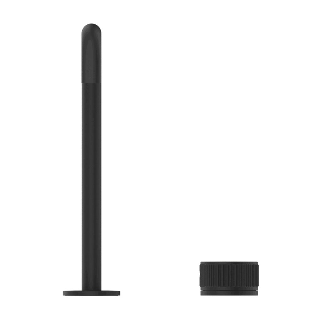 Mica Fluted Soft-Square Hob Sink/Basin Mixer Set - Black
