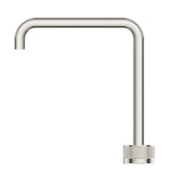 Mica Fluted Soft-Square Hob Sink/Basin Mixer Set - Brushed Nickel