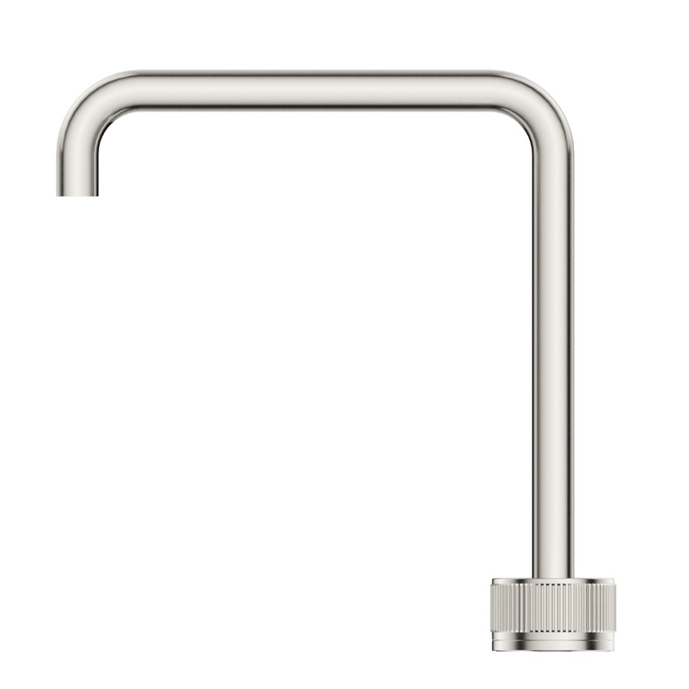 Mica Fluted Soft-Square Hob Sink/Basin Mixer Set - Brushed Nickel