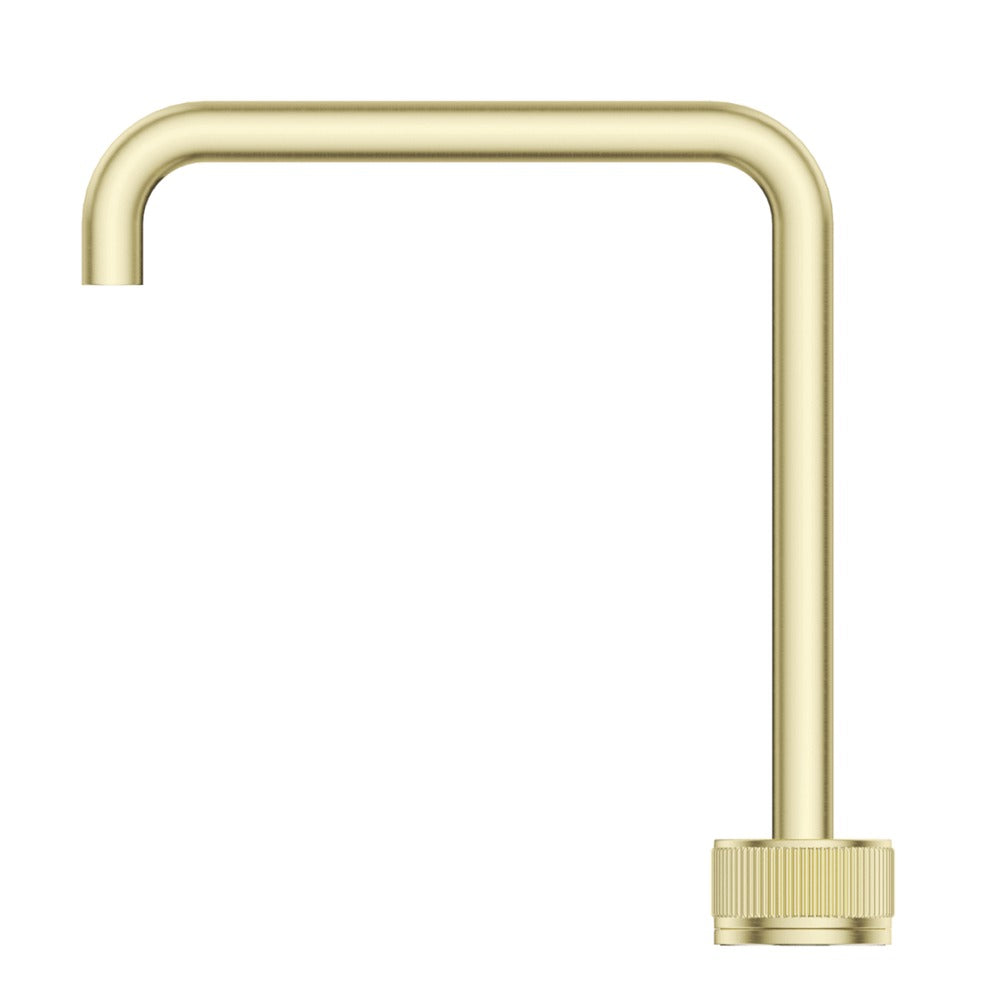 Mica Fluted Soft-Square Hob Sink/Basin Mixer Set - French Gold