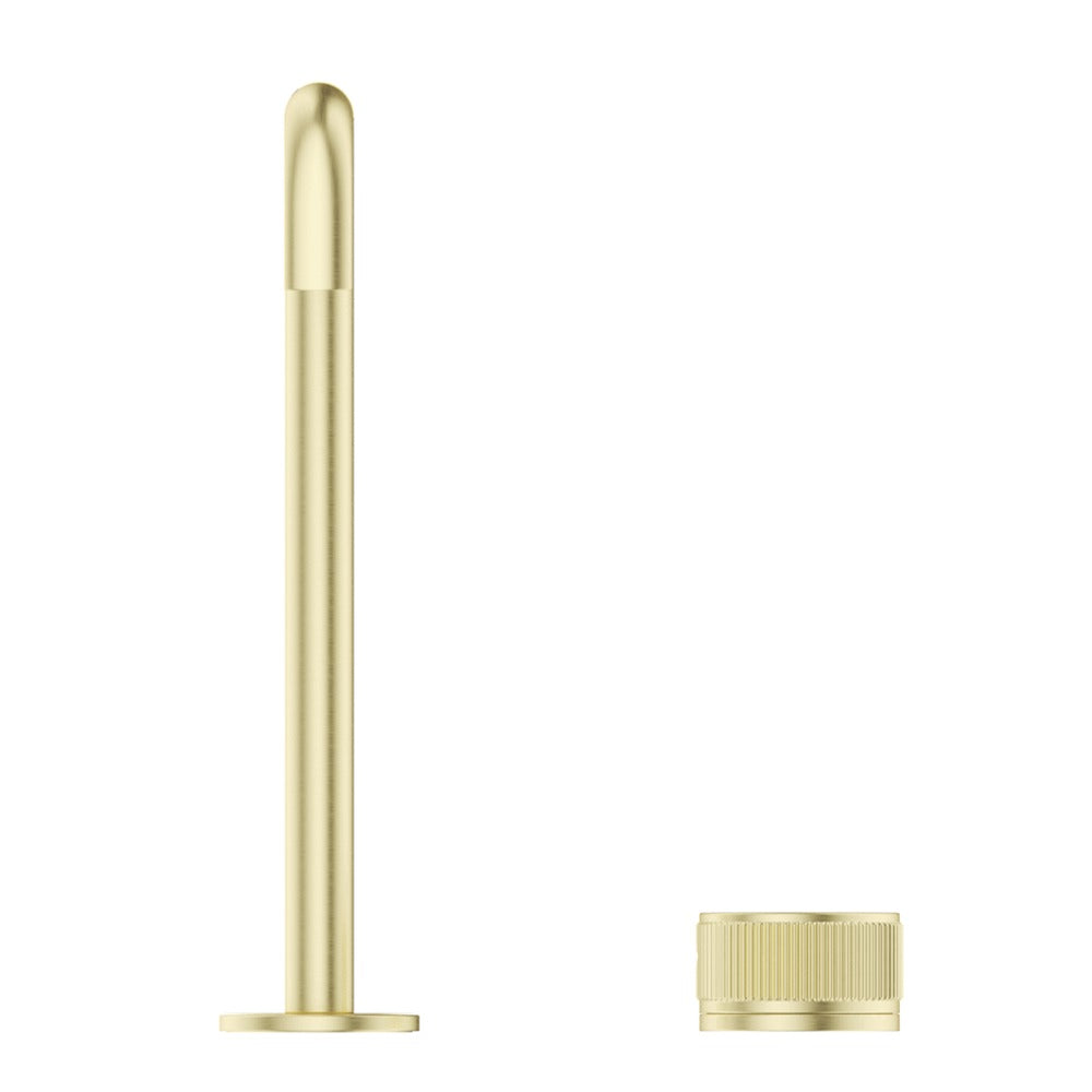 Mica Fluted Soft-Square Hob Sink/Basin Mixer Set - French Gold