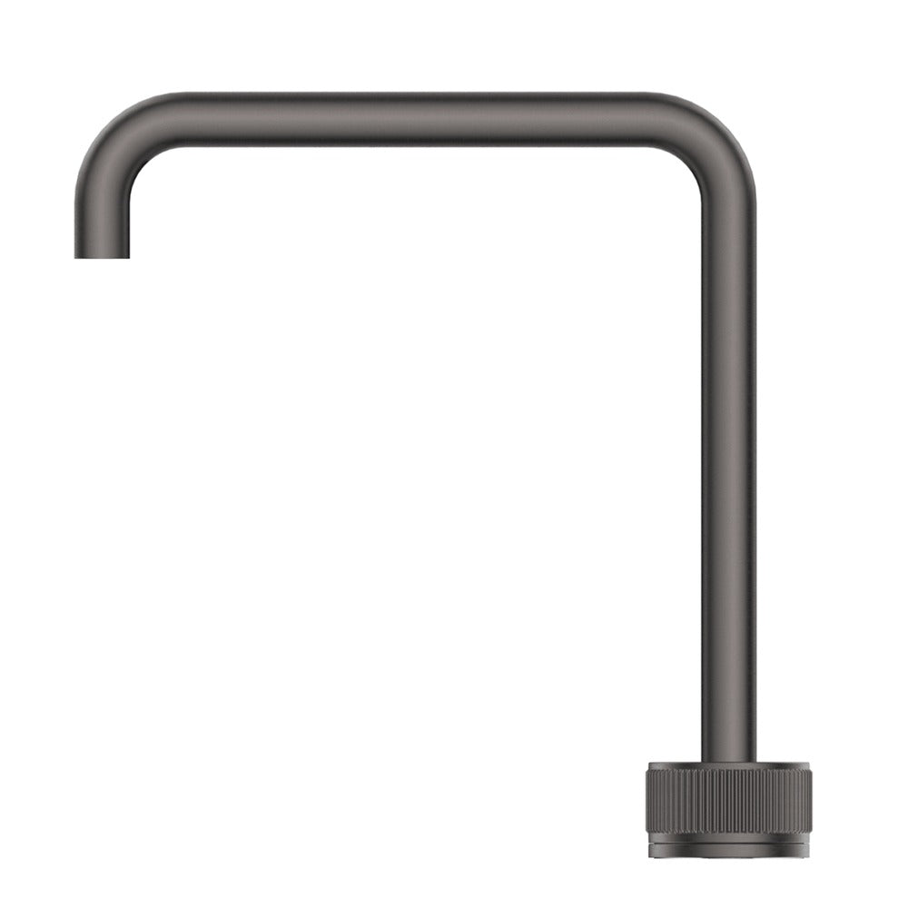 Mica Fluted Soft-Square Hob Sink/Basin Mixer Set - Gunmetal