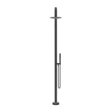Mica Gooseneck Freestanding Outdoor Shower - Black